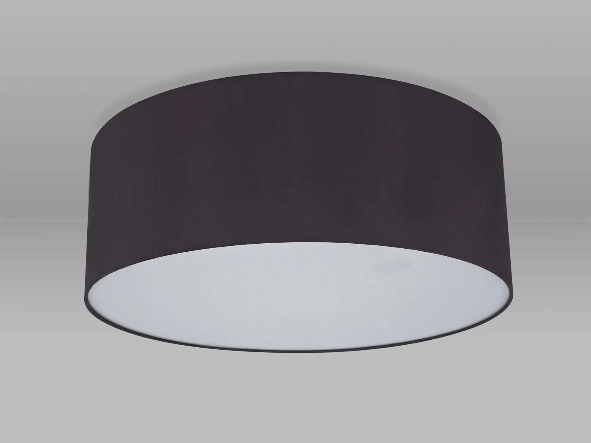 Baymont 60cm Flush 3 Light Black, Frosted Diffuser DK0604  Deco Baymont WH BL